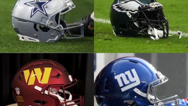 NFC East helmets